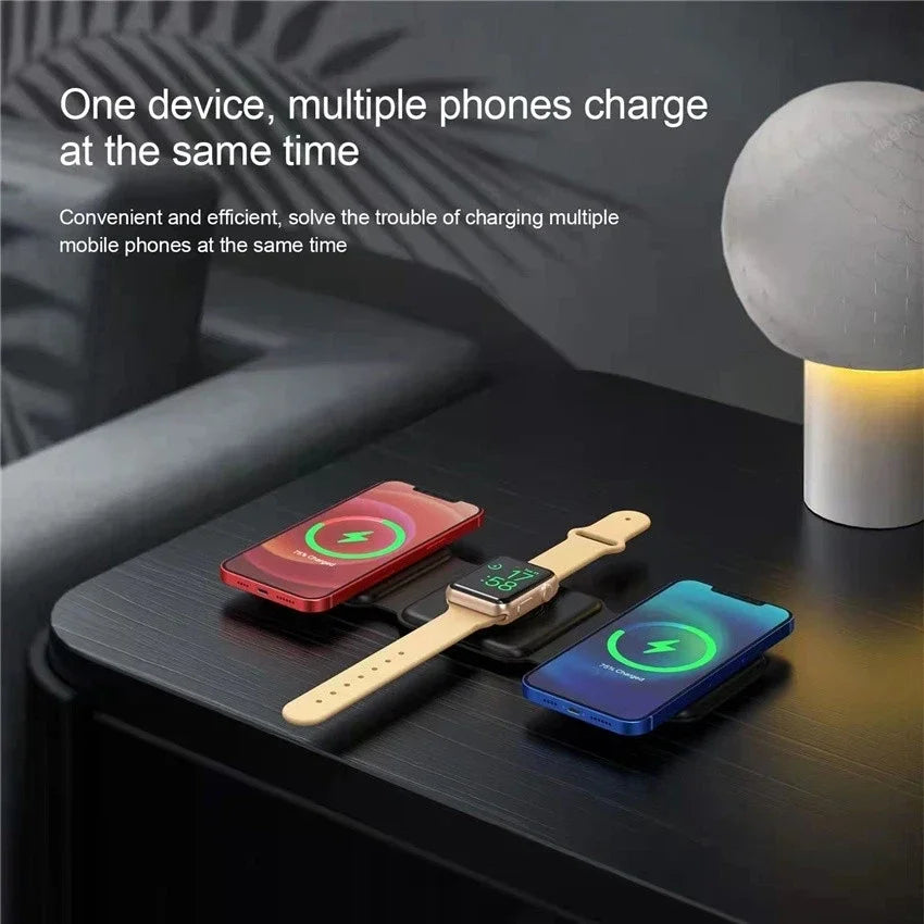 3 in 1 Magnetic Wireless Charger Pad 