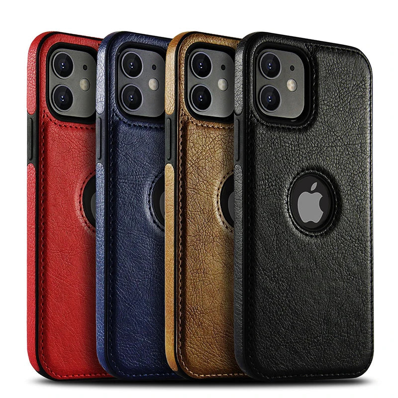 Leather iPhones Logo Case 