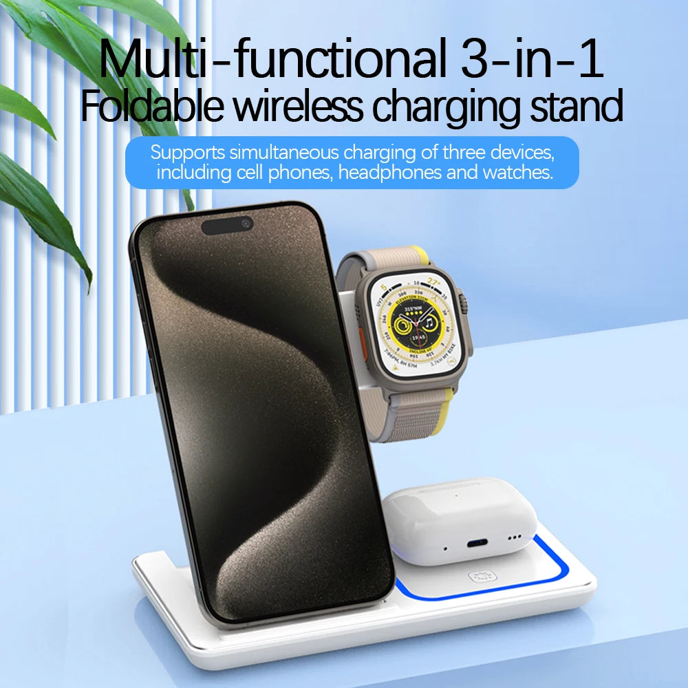 3X1 Wireless Charger Stand 