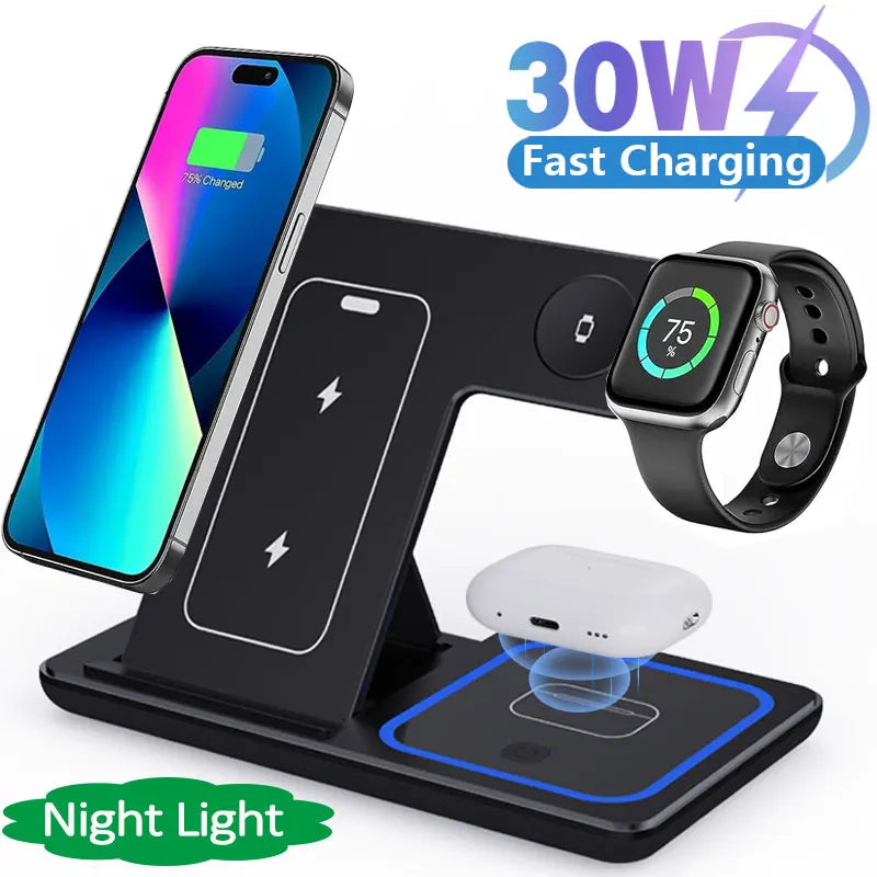 3X1 Wireless Charger Stand 