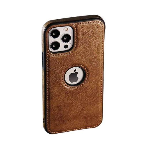 Leather iPhones Logo Case