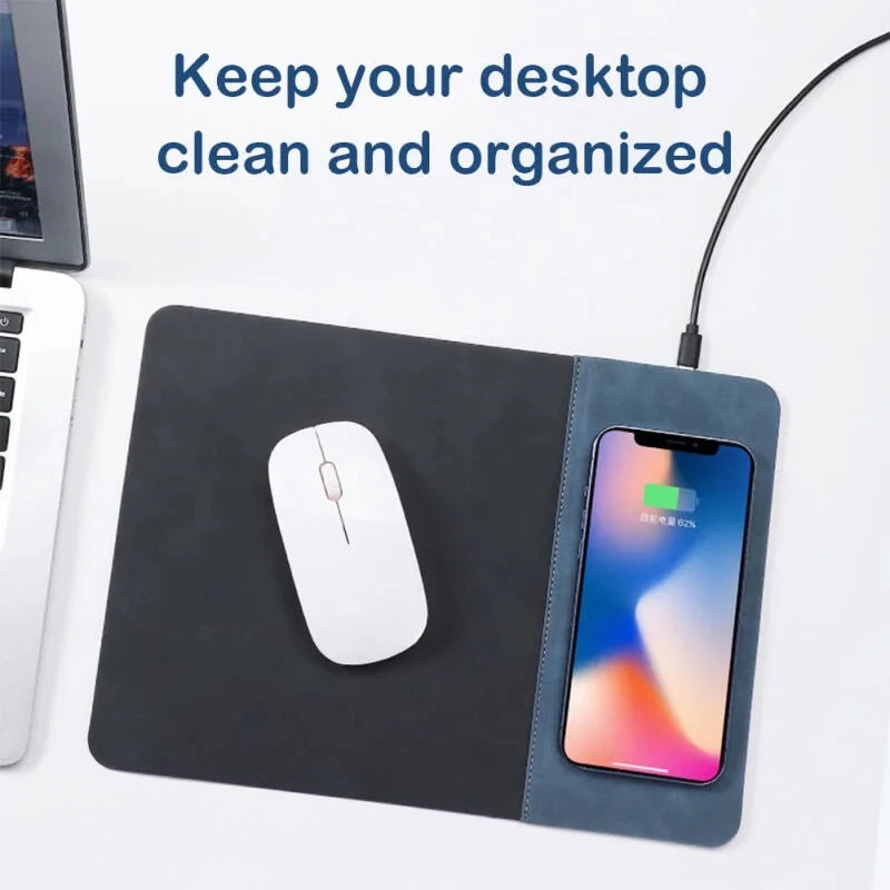 2 in 1 Wireless Charging Mouse Pad 